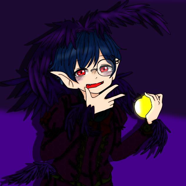 塗らせて頂きました【堕天使 線画】