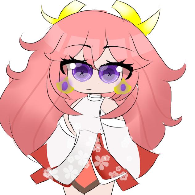 yae miko from genshin impact 🍑💗