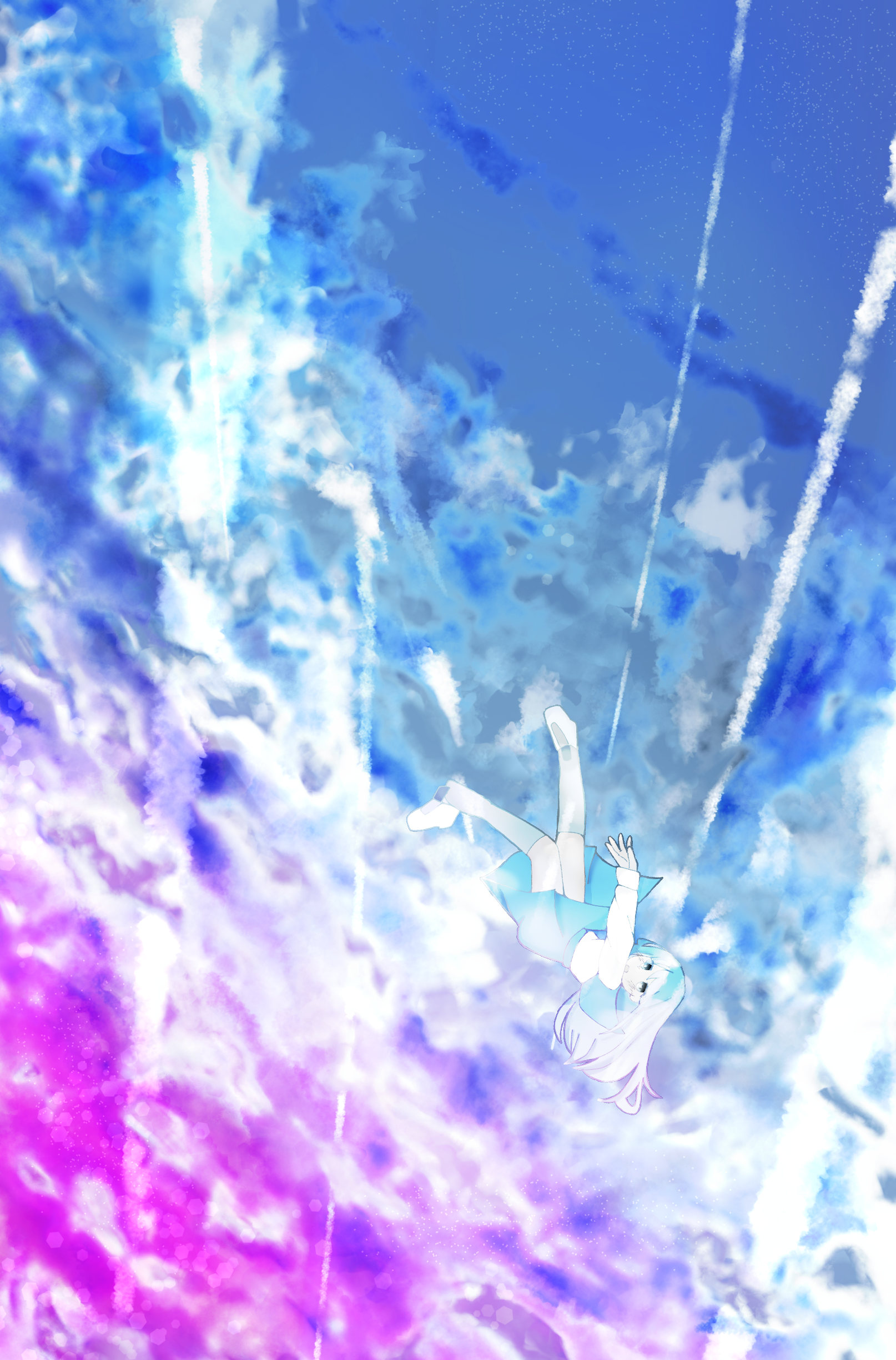 幻の空、落ちる青 - ibisPaint