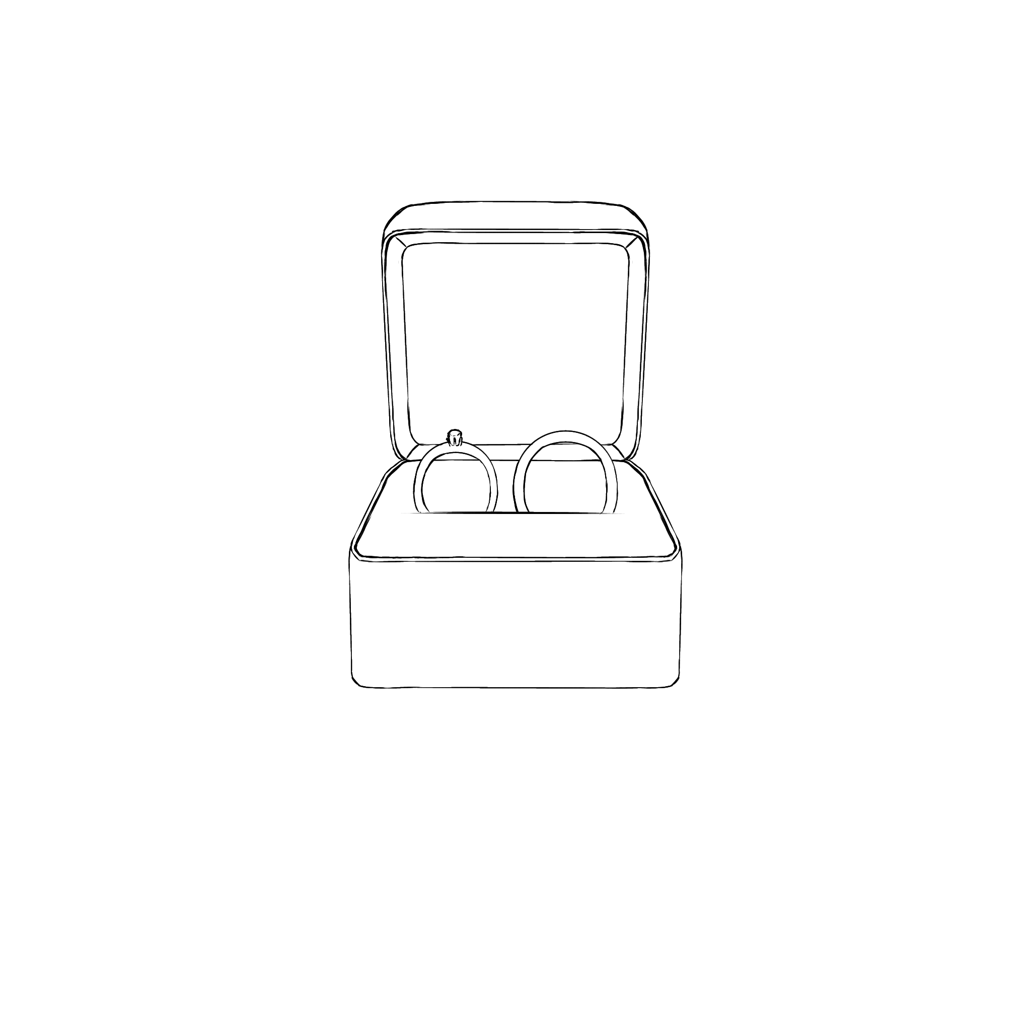 Couple Ring Box Wedding (tracing) - ibisPaint