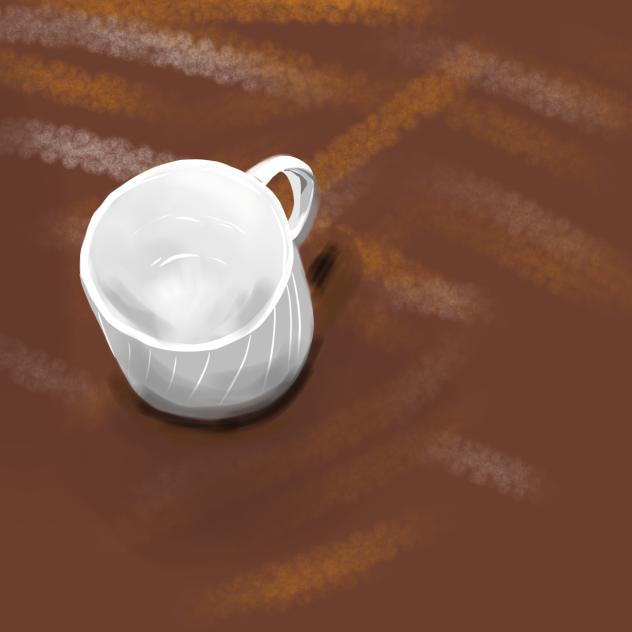 飲み干したコーヒーカップ