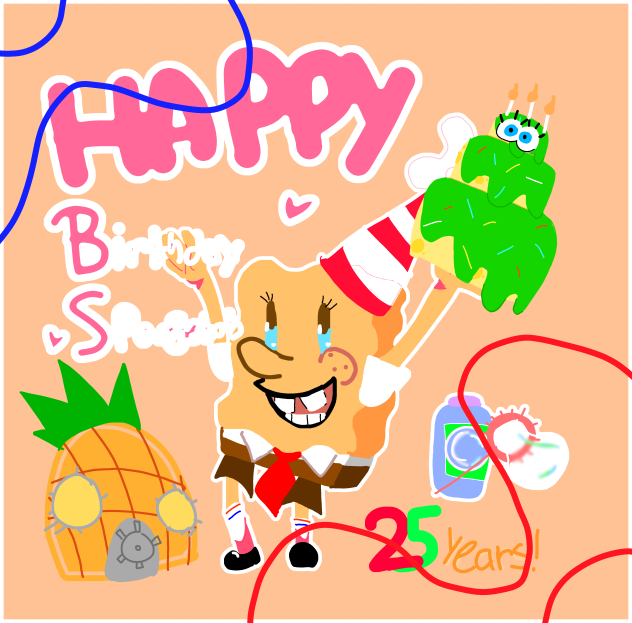 HAPPY 25 years SPONGEBOB - ibisPaint