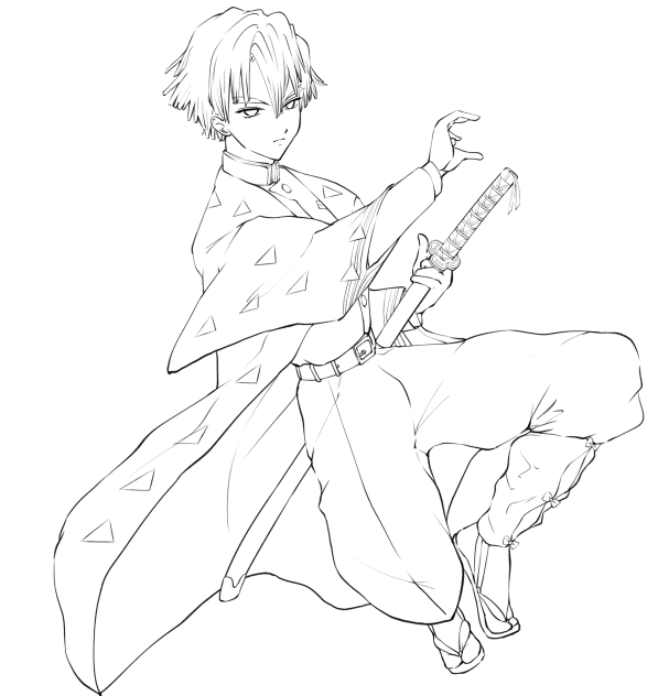 【線画】我妻善逸