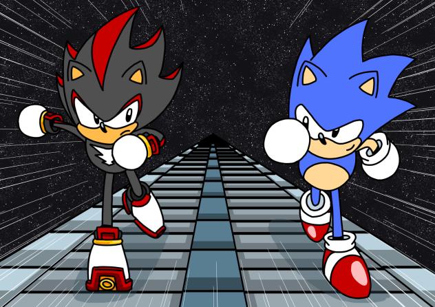 ソニックVSシャドウ（クラシック風）