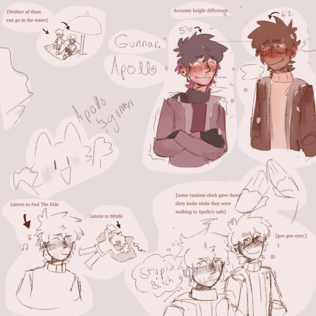 More Apollo and Gunnar doodles