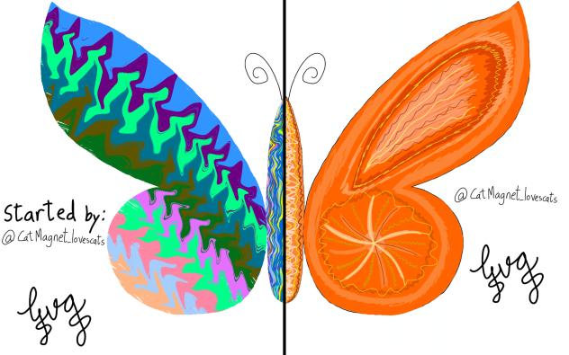 Butterfly Collab with myself - ibisPaint