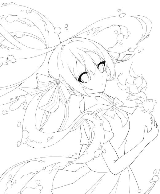 ボトルミク　線画