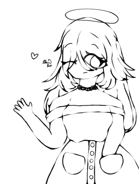 Chill Angel Lineart
