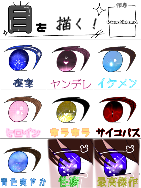 目を描く！