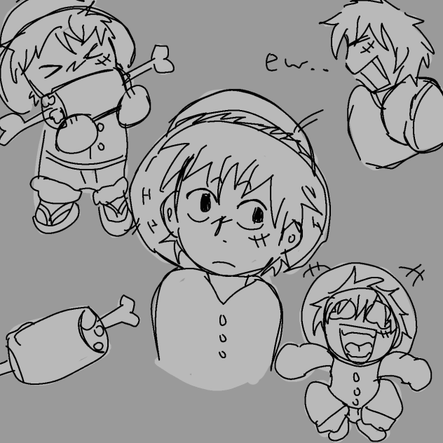 luffy late doodles