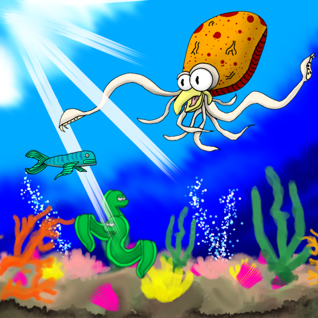 🦑🐟Cartooning Exercise Sept 4th 22