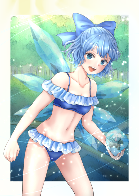 湖とチルノ