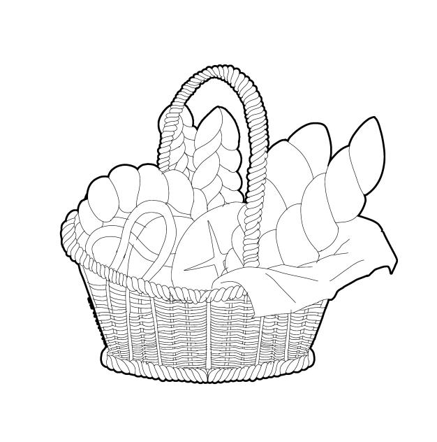 Basket bread outline