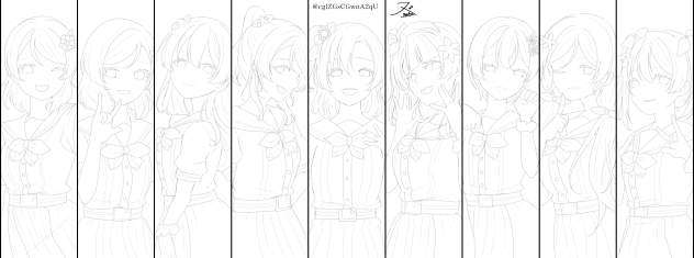 ─ありがとうを、君に─ 線画