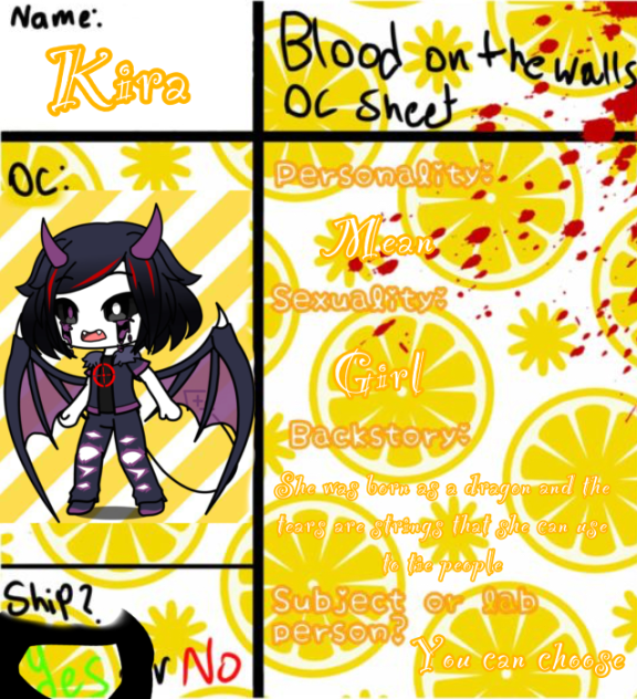 For blood on the walls