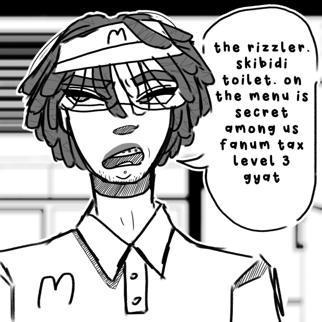 drawing a comic panel