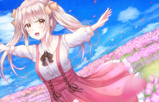 花畑を駆ける愉快な花
