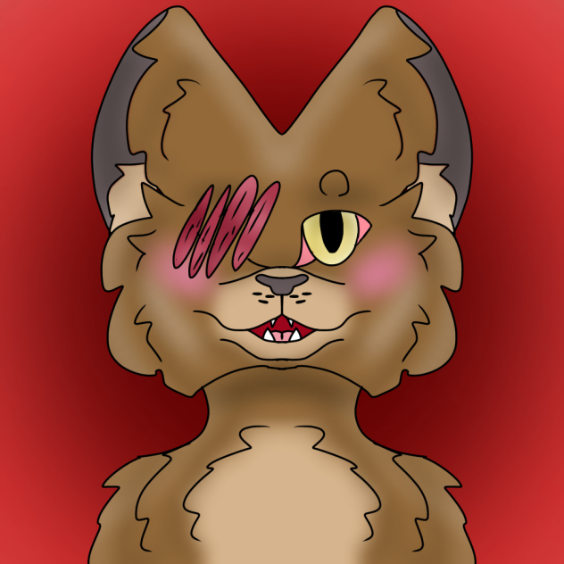 A cat without an eye…