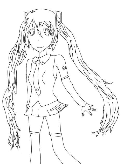 Miku Lineart