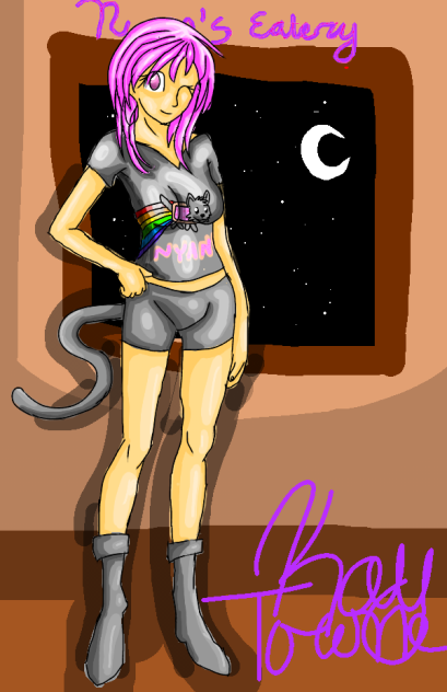 nyan cat girl speedpaint