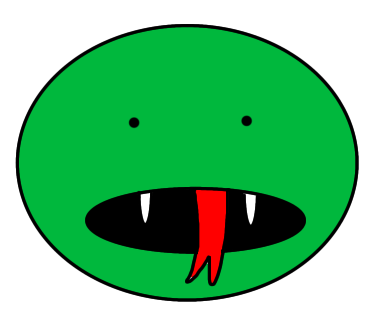 はじめてコブラのイラストを描きました(楕円定規・描画ツール使用)