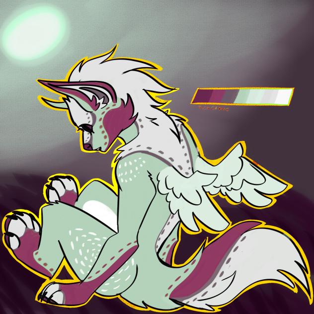 Free winged wolf adopt