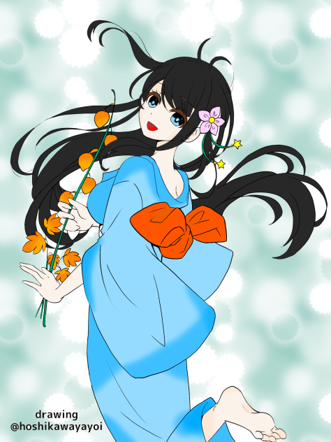 星川 ヤヨイさんの線画をお借りしました(2)