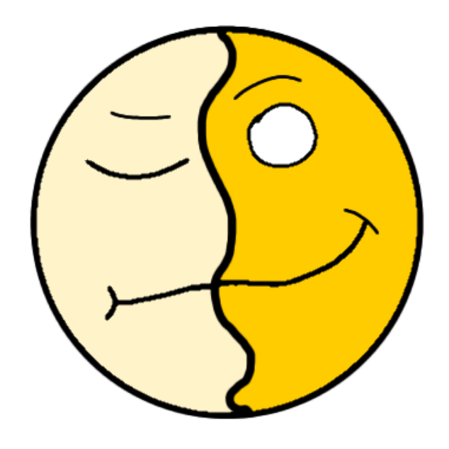 half moon half sun transparent PNG