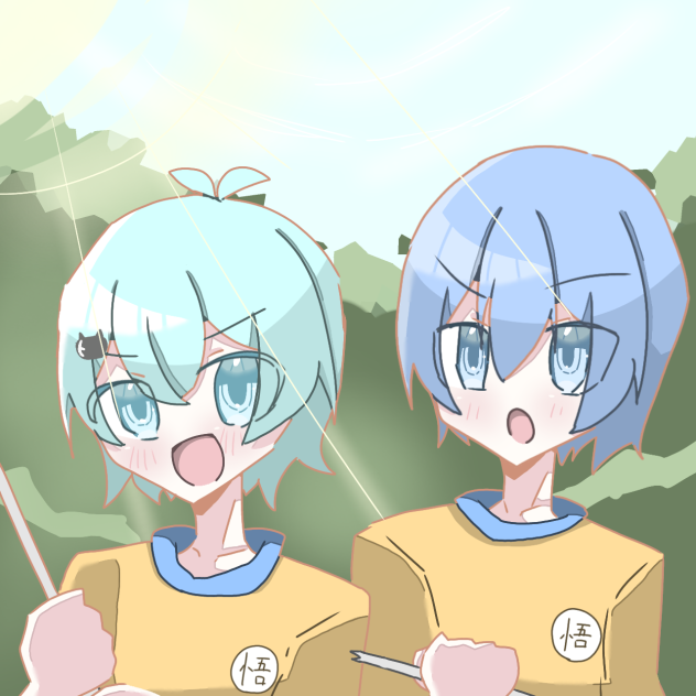 青組虫取り