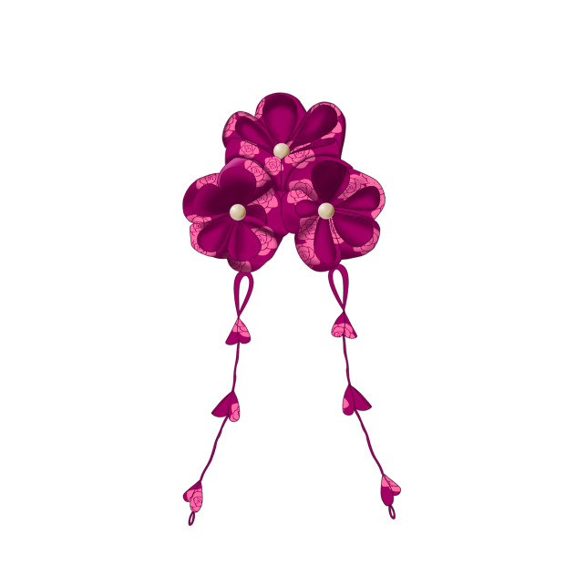 hana kanzashi flower hair ornament