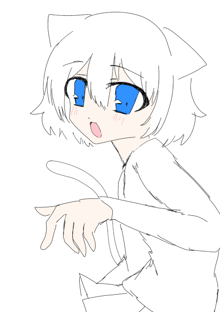 猫の日2023ってことで猫耳っ子描いたよ~
