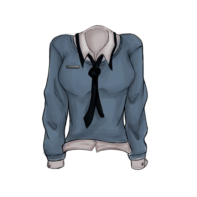 comfy uniform blouse (blue)
