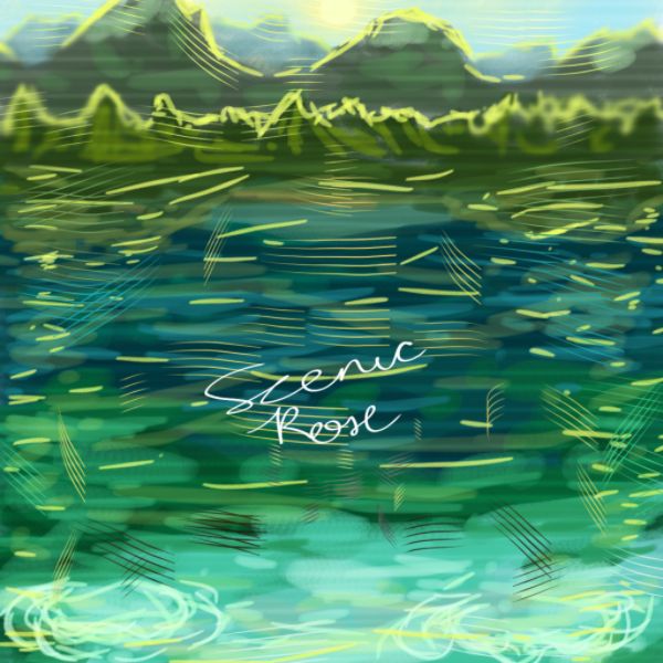 Water and mountains bg