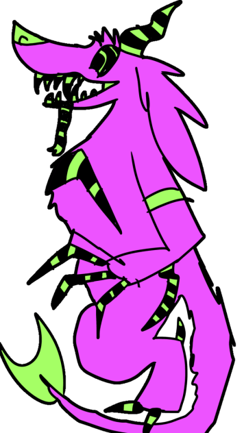 Monster the demon wolf