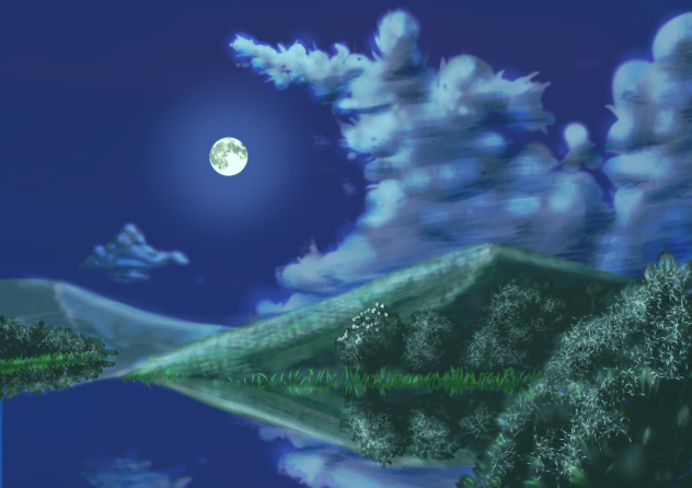 夜の湖