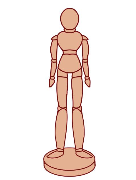 Wooden anatomy stamp