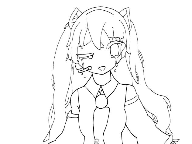 初音ミク線画