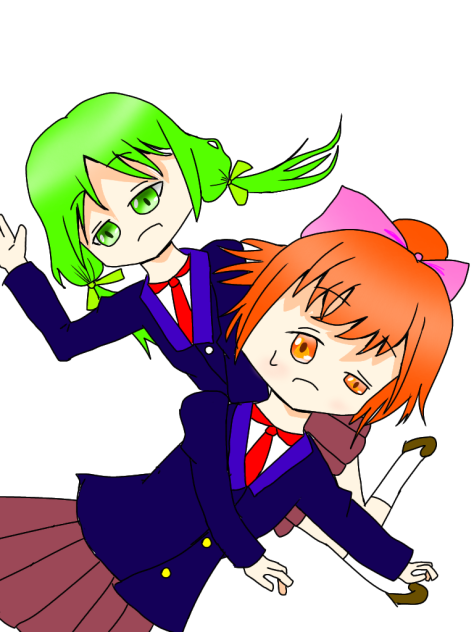 オリキャラちゃん2人(^ω^≡^ω^)