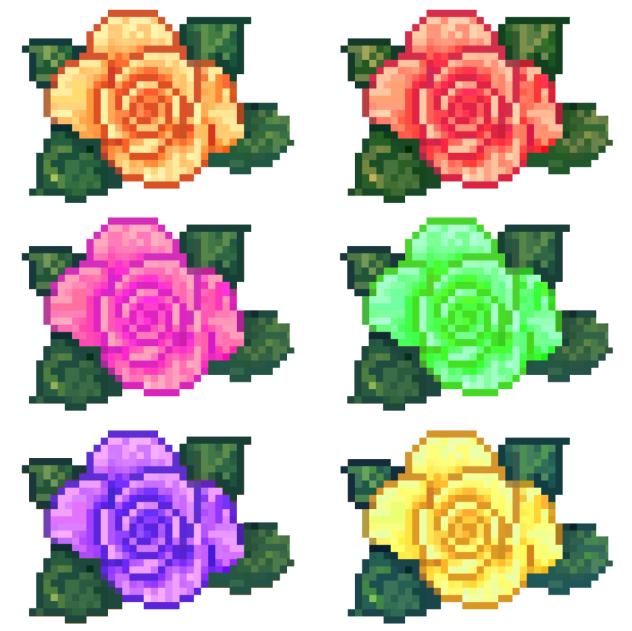 Pixel rose 1