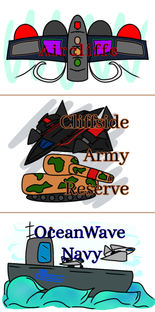 Made up Military's. (for my roleplay)