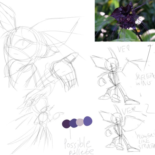 Black Bat inspired character concept - ibisPaint