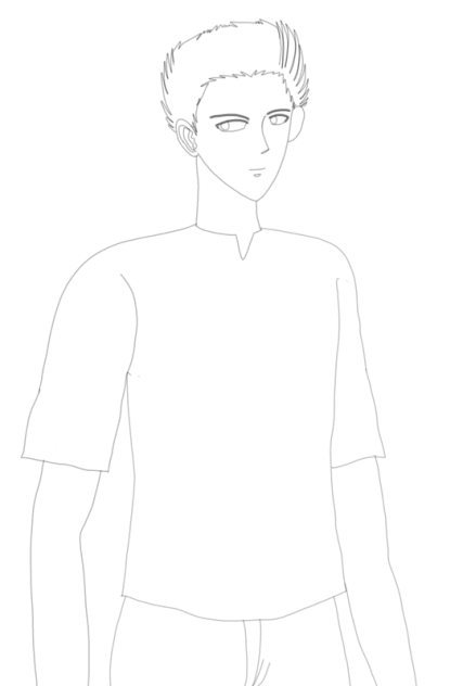 オリジ男性 線画