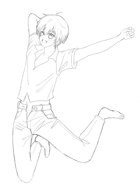 残暑のるぅとくん塗り絵