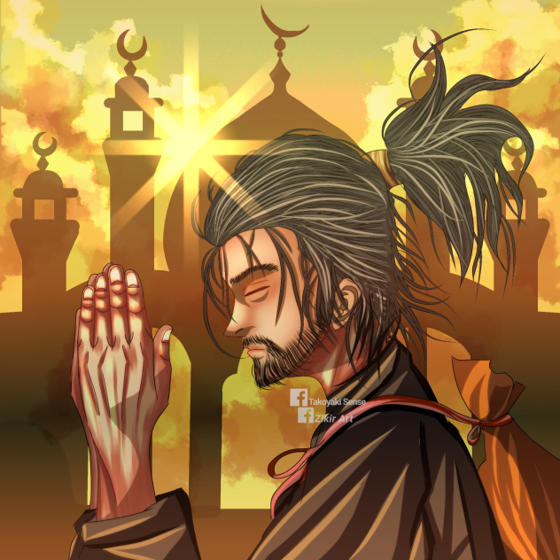 Musashi Miyamoto pray FanArt