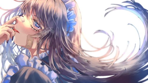 青のメイドさん