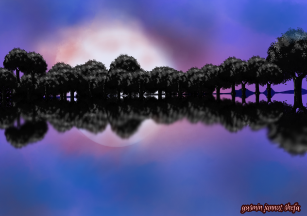 Twilight evenight🌇🌌🌔 - ibisPaint