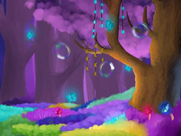 colorful forest