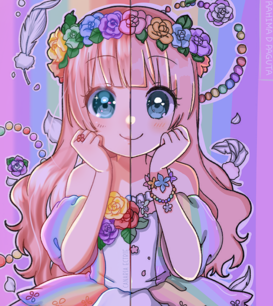rainbow girl