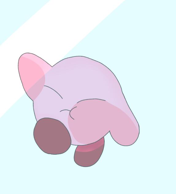 押しつぶされるカービィ