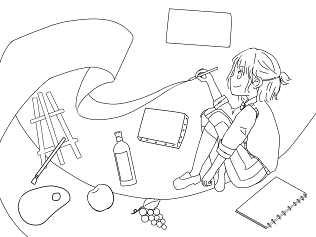 描く　線画
